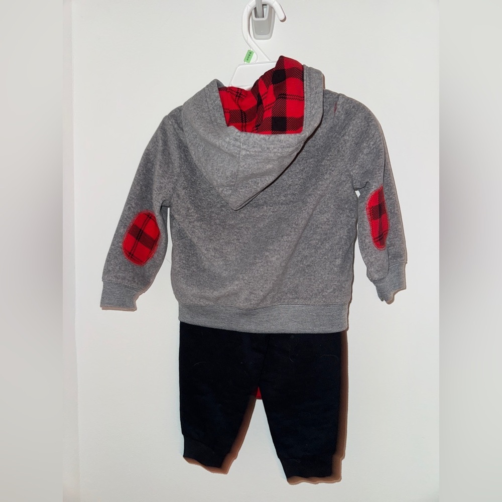 Carter's Red and Black Plaid Outfit - Picture 2 of 3